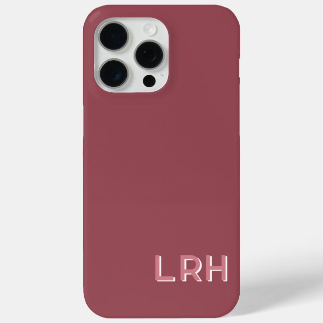 Earth Tone Red Rocks Shadow Monogram Phone Case (Back)