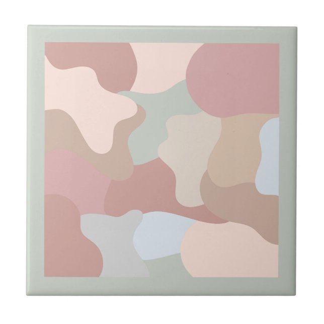 Earth Tone Shapes Tile (Front)