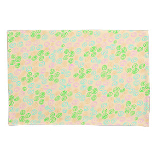 Earth Tone Swirl Pattern Pillowcase