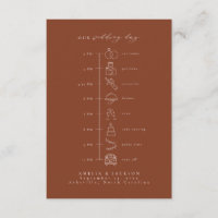 Earth Tone Terracotta Wedding Timeline