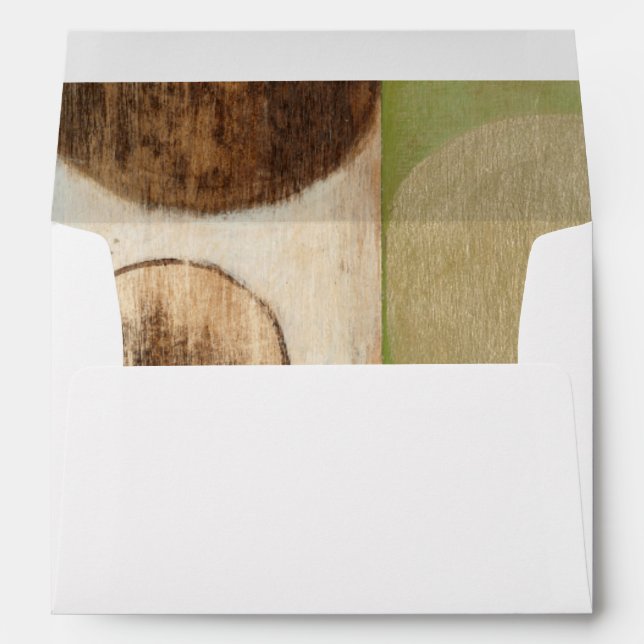 Earth Tone Wood Panel Painting with Circles Envelope (Back (Bottom))