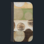 Earth Tone Wood Panel Painting with Circles Samsung S4 Wallet Case<br><div class="desc">Created by Norman Wyatt, Jr., this painting was made utilising the French process known as Giclee to spray ink droplets onto a canvas. Get lost in the concentric circles, the melding of earth tone colours across the painting, or the wood panel look of the piece. A great purchase for anyone...</div>