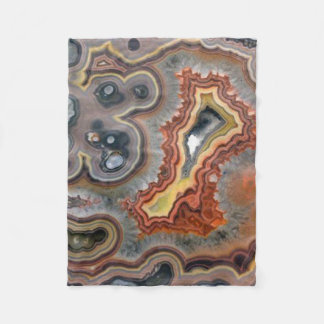 Earth Toned Agate Crystal Fleece Blanket