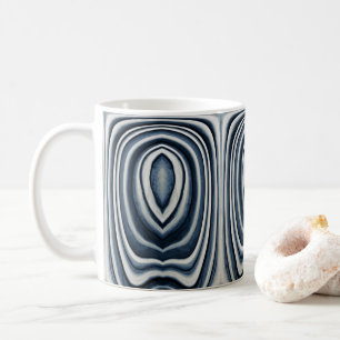 Earth Toned Blue Abstract Pattern Coffee Mug