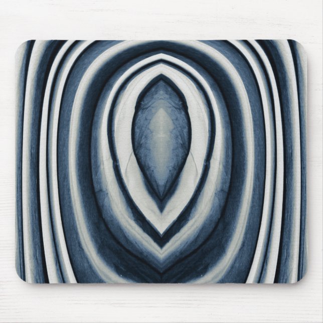 Earth Toned Blue Abstract Pattern Mouse Mat (Front)