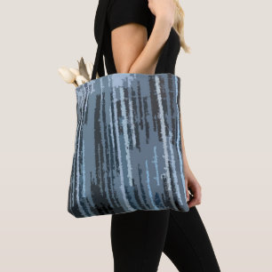Earth Toned Blue Abstract Pattern Tote Bag