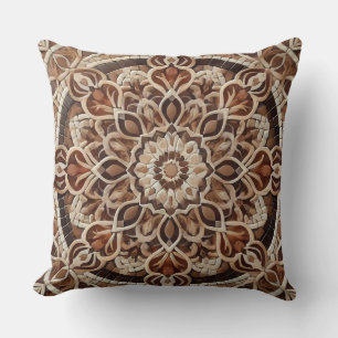 Earth-toned Mandala: Harmony of Nature Cushion