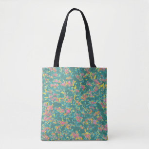Earth Toned Multi-Colour Floral Pattern Tote Bag