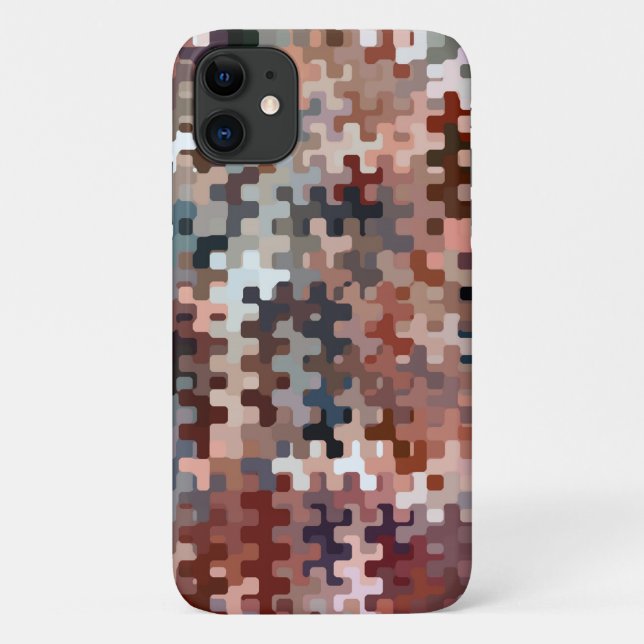 Earth Toned Multicolored Abstract Pattern Case-Mate iPhone Case (Back)
