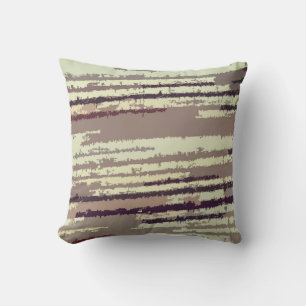 Earth Toned Multicolored Stripe Pattern Cushion