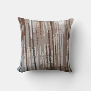 Earth Toned Multicolored Stripe Pattern Cushion