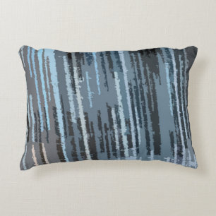 Earth Toned Multicolored Stripe Pattern Decorative Cushion