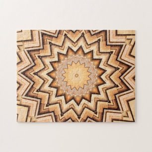 Earth Toned Spiral, Kaleidoscope Jigsaw Puzzle