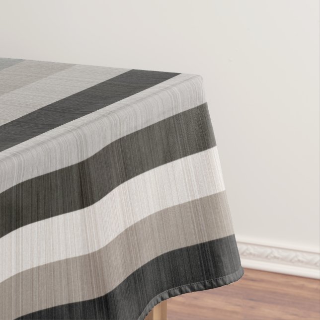Earth Toned Stripes Tablecloth (In Situ)