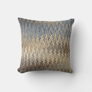 Earth Toned Wavy Pattern Cushion