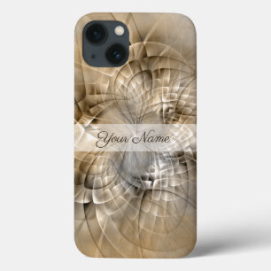 Earth Tones Abstract Modern Fractal Art Name iPhone 13 Case
