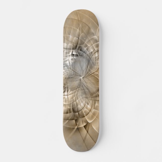 Earth Tones Abstract Modern Fractal Art Skateboard (Front)