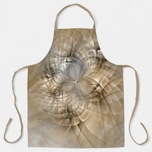 Earth Tones Abstract Modern Fractal Art Texture Apron
