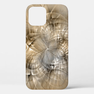 Earth Tones Abstract Modern Fractal Art Texture iPhone 12 Case