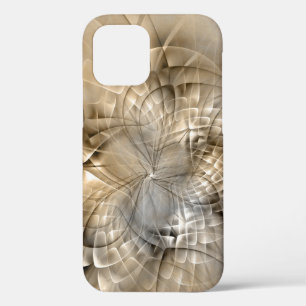 Earth Tones Abstract Modern Fractal Art Texture iPhone 12 Case