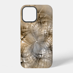 Earth Tones Abstract Modern Fractal Art Texture iPhone 12 Case