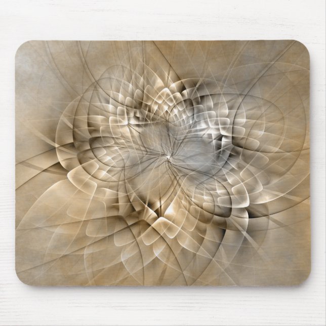 Earth Tones Abstract Modern Fractal Art Texture Mouse Mat (Front)