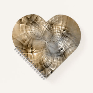 Earth Tones Abstract Modern Fractal Art Texture Notebook