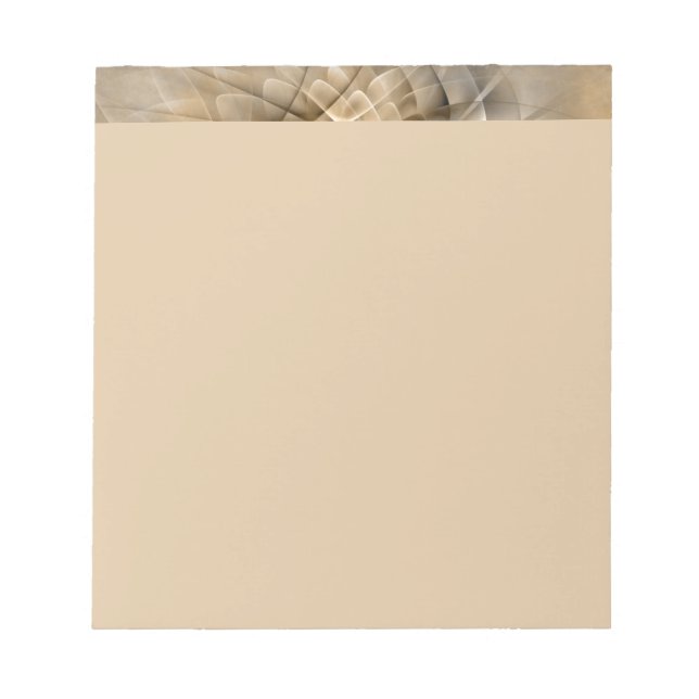 Earth Tones Abstract Modern Fractal Art Texture Notepad (Front)