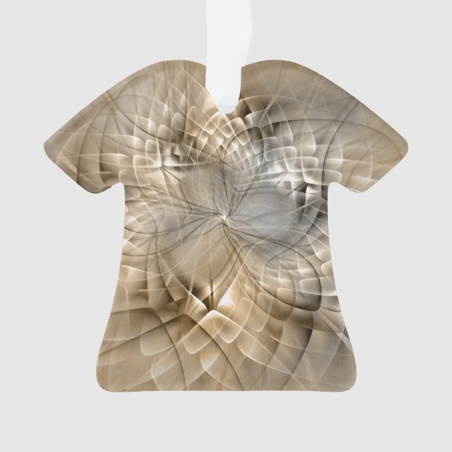 Earth Tones Abstract Modern Fractal Art Texture Ornament (Front)