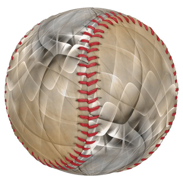 Earth Tones Abstract Modern Fractal Art Texture Softball (Angled)