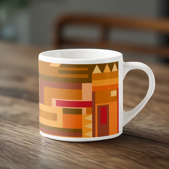 Earth tones abstract pattern espresso mug (Creator Uploaded)