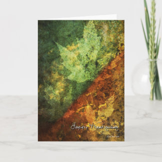 Earth Tones and Leafs Thanksgiving Card