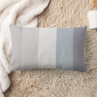 Earth Tones Blue Hues Striped Lumbar Throw Pillow