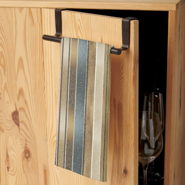 Earth Tones Christmas Fa La La Pattern#27 ID1009 Tea Towel (Thirds Fold)