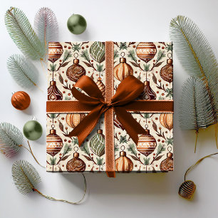 Earth Tones Christmas Pattern#12 ID1009 Wrapping Paper