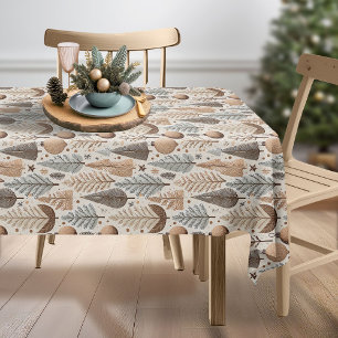 Earth Tones Christmas Pattern#25 ID1009 Tablecloth