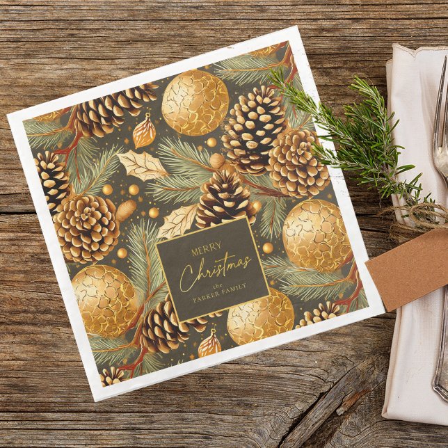 Earth Tones Christmas Pattern#29 ID1009 Napkin (Creator Uploaded)