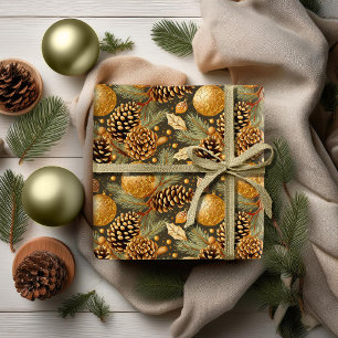 Earth Tones Christmas Pattern#29 ID1009 Wrapping Paper