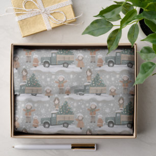 Earth Tones Christmas Pattern#2 ID1009 Tissue Paper