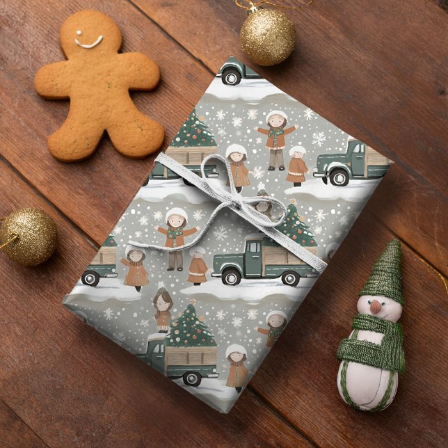 Earth Tones Christmas Pattern#2 ID1009 Wrapping Paper (Creator Uploaded)