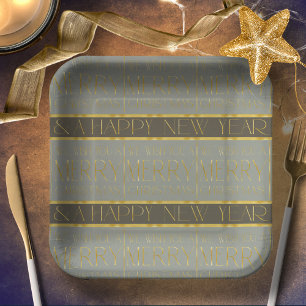 Earth Tones Christmas Pattern#35b ID1009 Paper Plate