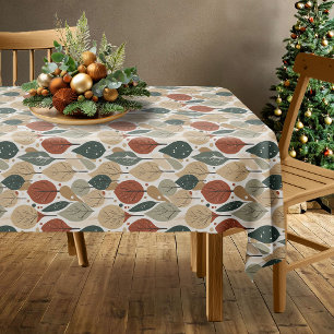 Earth Tones Christmas Pattern#5 ID1009 Tablecloth