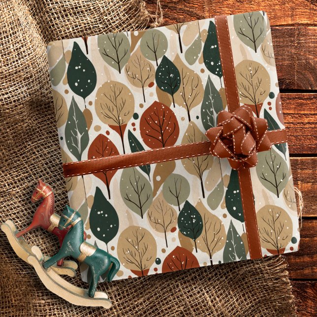 Earth Tones Christmas Pattern#5 ID1009 Wrapping Paper (Creator Uploaded)