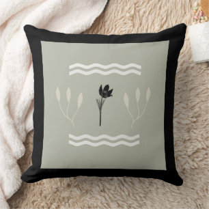 Earth Tones Crocus Flower Decorative Throw Pillow