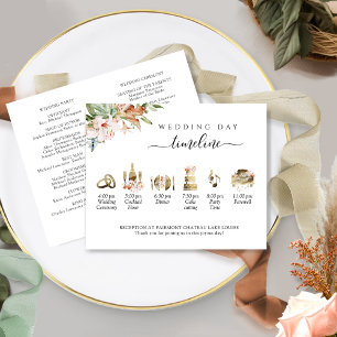 Earth Tones Floral Wedding Timeline and Program