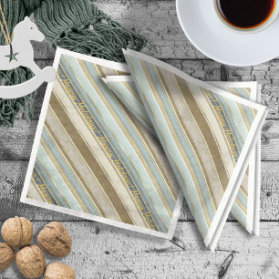 Earth Tones Gold Christmas Pattern#28 ID1009 Napkin