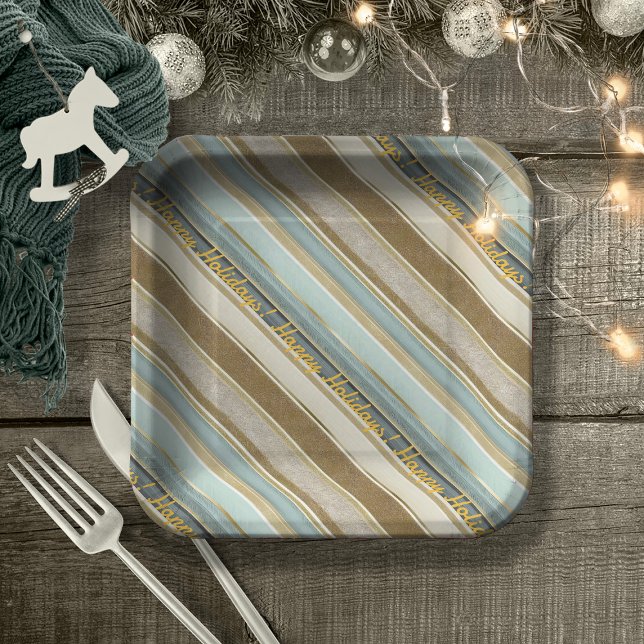 Earth Tones Gold Christmas Pattern#28 ID1009 Paper Plate (Creator Uploaded)