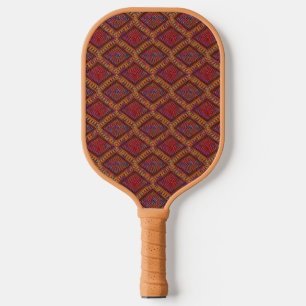 Earth Tones Mud Cloth Inspired Pattern Pickleball Paddle