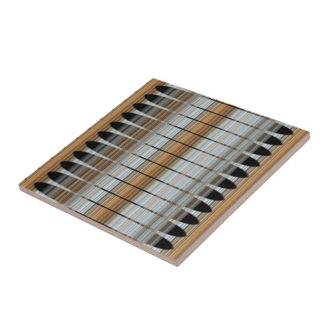 Earth Tones Peruvian Array Ceramic Tile (Side)