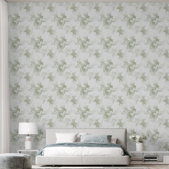 Earth Tones/Sponged Pattern Wallpaper (Bedroom)
